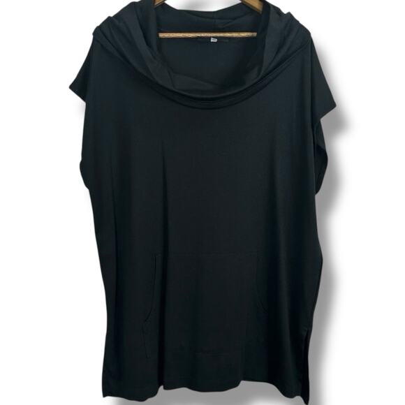 Bryn Walker Black Lavinia Tunic Top Size Medium Stretch Modal Cowl Neck $158 - Picture 1 of 6